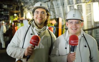 Radio Emscher Lippe geht in 1.200 Metern Tiefe auf Sendung. Foto: Westfunk